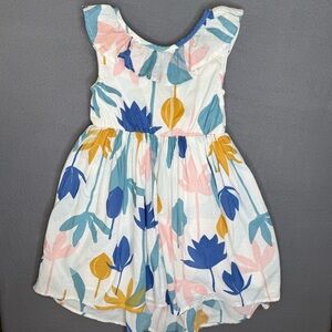 Tea Girls’ Floral Sleeveless Dress with Ruffle Detail Youth Size